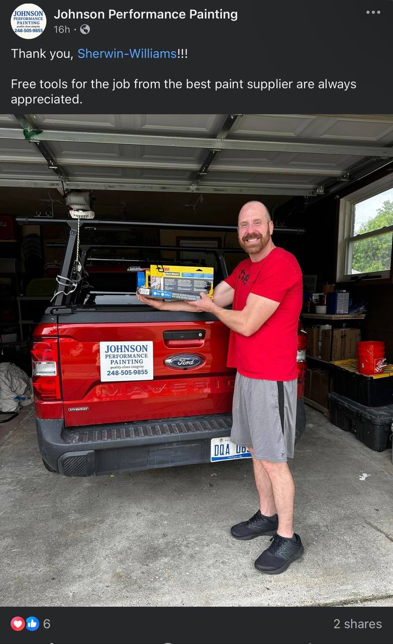 Jeff Johnson with his work truck